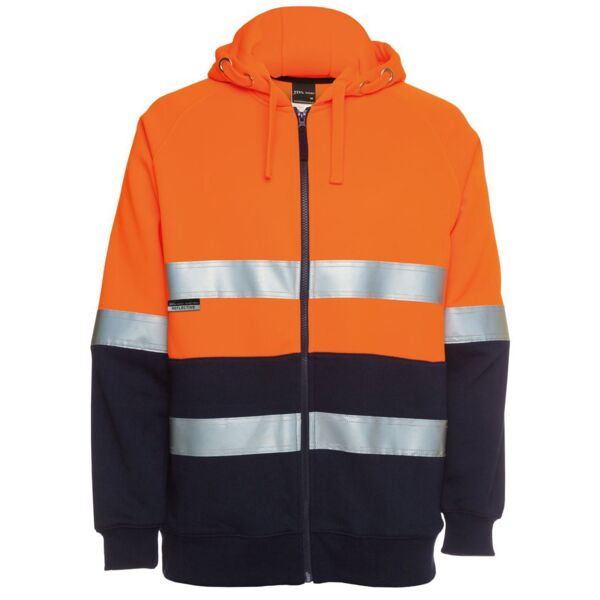 JB's Hi Vis (D+N) Full Zip Fleecy Hoodie Thumbnail