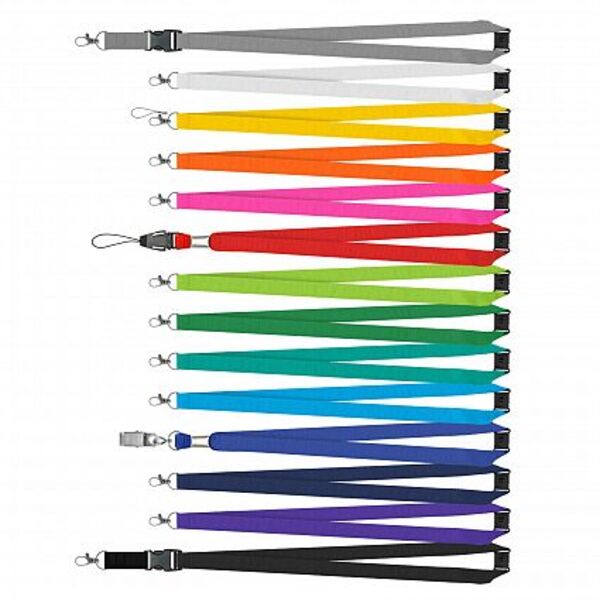 24mm Custom Printed Lanyard with Metal Clip Thumbnail