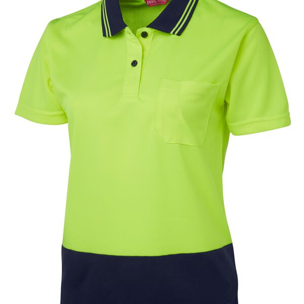 Ladies Hi Vis Non Cuff Traditional Polo Thumbnail