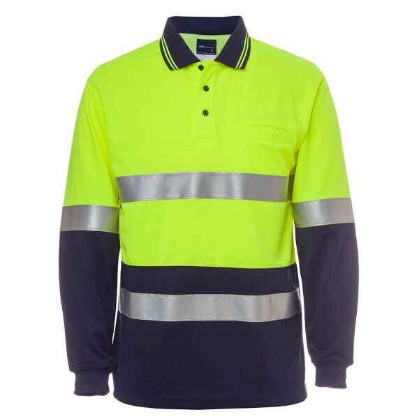JB's Hi Vis Long Sleeve (D+N) Traditional Polo Thumbnail