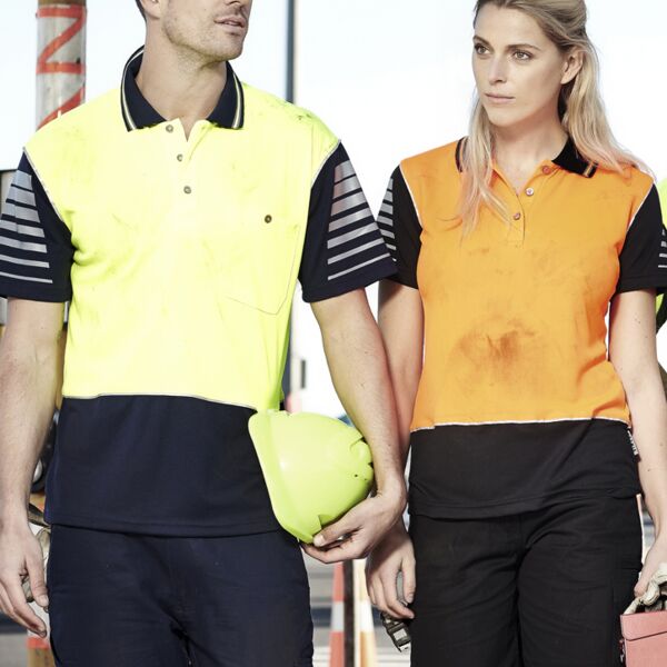 Syzmik Mens Hi Vis Zone Short Sleeve Polo Thumbnail